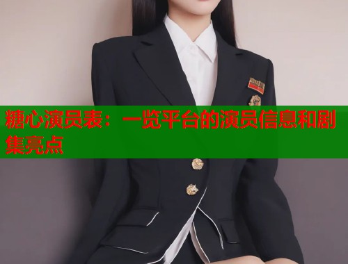 糖心演员表：一览平台的演员信息和剧集亮点