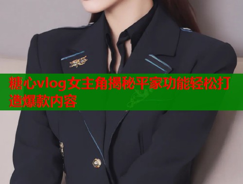 糖心vlog女主角揭秘平家功能轻松打造爆款内容
