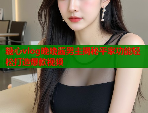 糖心vlog晚晚酱男主揭秘平家功能轻松打造爆款视频