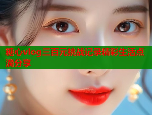 糖心vlog三百元挑战记录精彩生活点滴分享